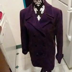 Gap cordoroy pea coat medium